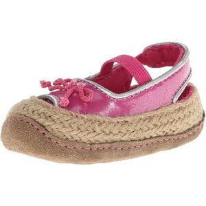 NEW stride rite Baby Crawl Zenny Espadrille Style Peep Toe Sling Back Sandal